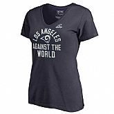 Women Rams Navy 2018 NFL Playoffs Against The World T-Shirt,baseball caps,new era cap wholesale,wholesale hats